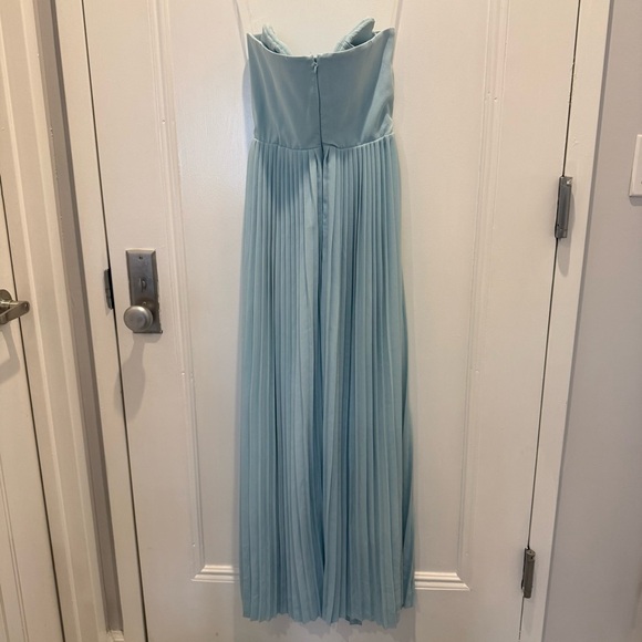 HOUSE OF CB 'Marcella' Ocean Blue Pleated Maxi Dress - Picture 7 of 7